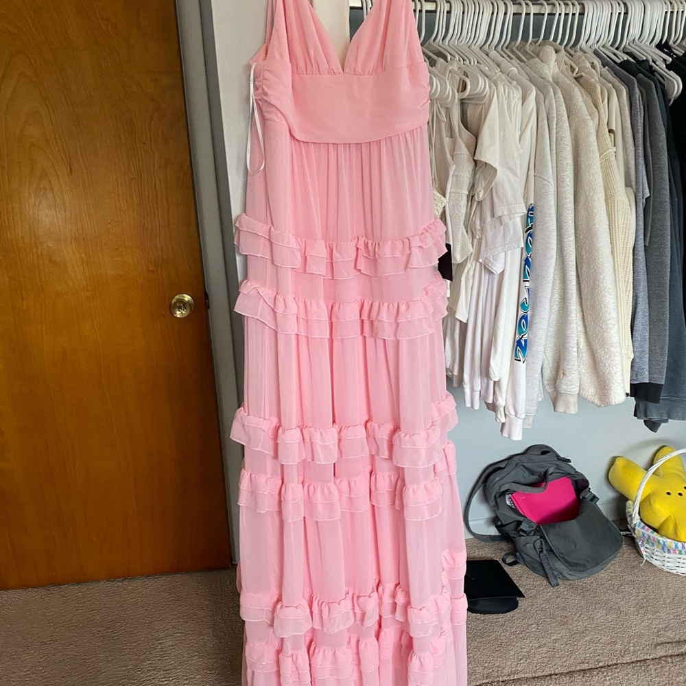 Lulus Pink Ruffled Maxi Dress - Picture 3 of 6